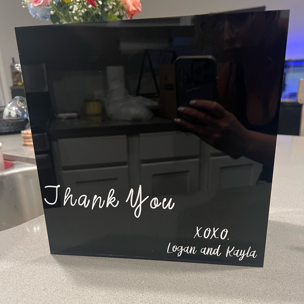 Black shiny card box